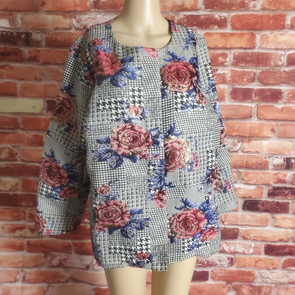 Alfani Floral Blazer Jacket 1X NWT - Picture 3 of 5